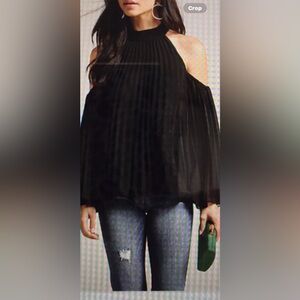 Love culture black cold shoulder top